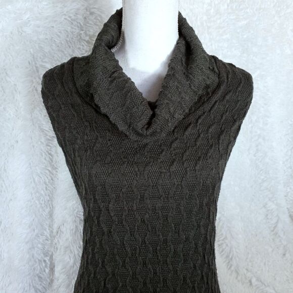 RHAPSADY GRAY COWL-NECK SWEATER DRESS SZ.L EUC - Picture 3 of 8